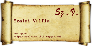 Szalai Vulfia névjegykártya